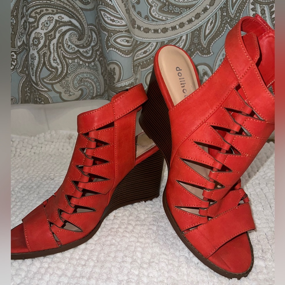 Women’s Dollhouse Wedges Burnt Orange